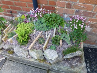Small trough by front door